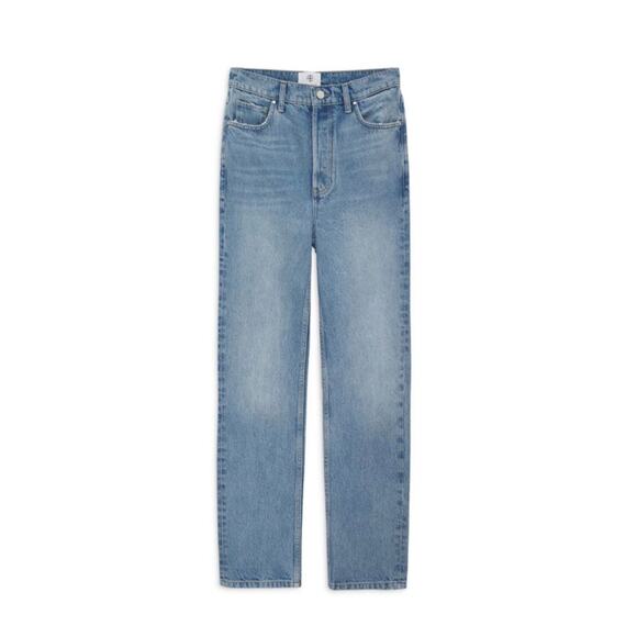Anine Bing Jackie Straight Leg Jean in Pale Blue 27 - Picture 3 of 6